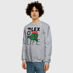 Свитшот хлопковый мужской FLEX FOR LIFE, цвет: меланж — фото 2