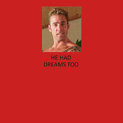 Свитшот хлопковый мужской He had dreams too, цвет: красный — фото 2