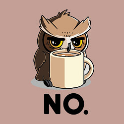 Свитшот хлопковый мужской Сова с кофе, цвет: пыльно-розовый — фото 2