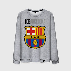 Свитшот хлопковый мужской Barcelona FC, цвет: меланж