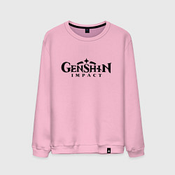 Свитшот хлопковый мужской Genshin Impact Logo Z, цвет: светло-розовый