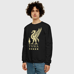 Свитшот хлопковый мужской Liverpool FC, цвет: черный — фото 2