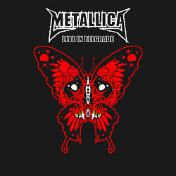 Свитшот хлопковый мужской Metallica - череп бабочка, цвет: черный — фото 2