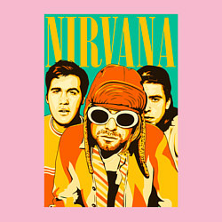 Свитшот хлопковый мужской NIRVANA, цвет: светло-розовый — фото 2