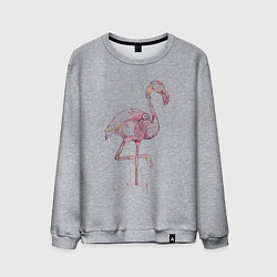 Мужской свитшот Узорчатый фламинго