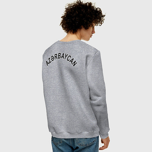 Мужской свитшот Азербайджан / Меланж – фото 4