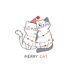 Свитшот хлопковый мужской Merry Cat, цвет: белый — фото 2
