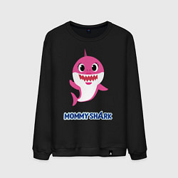 Свитшот хлопковый мужской Baby Shark Mommy, цвет: черный