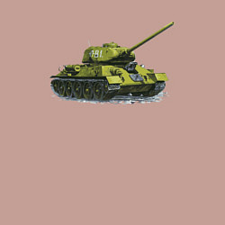 Свитшот хлопковый мужской Т-34, цвет: пыльно-розовый — фото 2