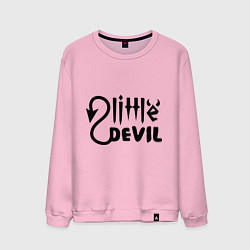 Свитшот хлопковый мужской Маленький дьявол, цвет: светло-розовый