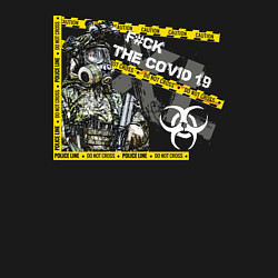 Свитшот хлопковый мужской F ck the covid, цвет: черный — фото 2