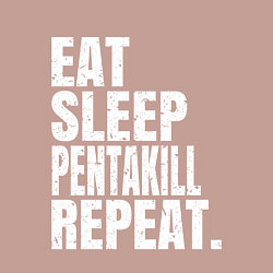 Свитшот хлопковый мужской EAT SLEEP PENTAKILL REPEAT, цвет: пыльно-розовый — фото 2