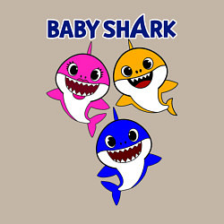 Свитшот хлопковый мужской Baby Shark, цвет: миндальный — фото 2