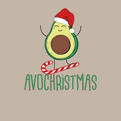 Свитшот хлопковый мужской AVOCHRISTMAS, цвет: миндальный — фото 2