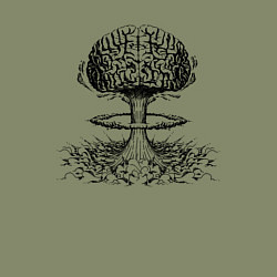 Свитшот хлопковый мужской Взрыв мозга, цвет: авокадо — фото 2