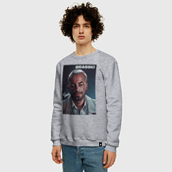Свитшот хлопковый мужской Голяк Brassic Винни, цвет: меланж — фото 2