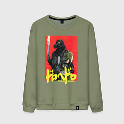 Свитшот хлопковый мужской DOROHEDORO, цвет: авокадо