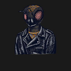 Свитшот хлопковый мужской Пчела байкер, цвет: черный — фото 2