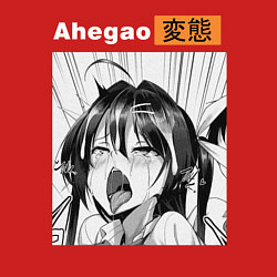 Свитшот хлопковый мужской Ahegao, цвет: красный — фото 2