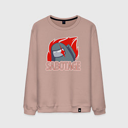 Мужской свитшот Among Us sabotage амонг ас саботаж