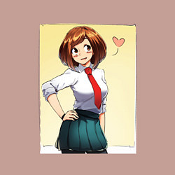 Свитшот хлопковый мужской Ochako Uraraka, цвет: пыльно-розовый — фото 2