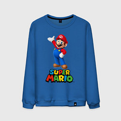 Свитшот хлопковый мужской Super Mario, цвет: синий