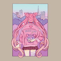 Свитшот хлопковый мужской Sailor Moon Wicked Lady, цвет: миндальный — фото 2