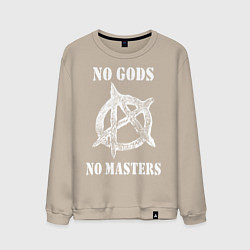 Мужской свитшот NO GODS NO MASTERS