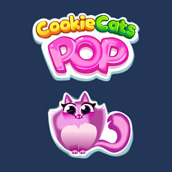 Свитшот хлопковый мужской Cookie Cats Pop, цвет: тёмно-синий — фото 2