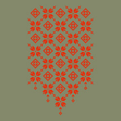 Свитшот хлопковый мужской Белорусская вышиванка, цвет: авокадо — фото 2