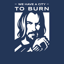 Свитшот хлопковый мужской WE HAVE A CITY TO BURN, цвет: тёмно-синий — фото 2