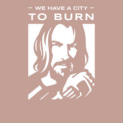 Свитшот хлопковый мужской WE HAVE A CITY TO BURN, цвет: пыльно-розовый — фото 2