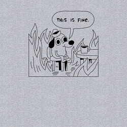 Свитшот хлопковый мужской This is Fine, цвет: меланж — фото 2