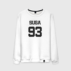 Свитшот хлопковый мужской BTS - Suga 93, цвет: белый