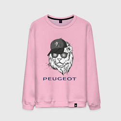 Свитшот хлопковый мужской Peugeot Пежо Z, цвет: светло-розовый
