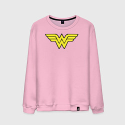 Свитшот хлопковый мужской Wonder Woman 8 bit, цвет: светло-розовый