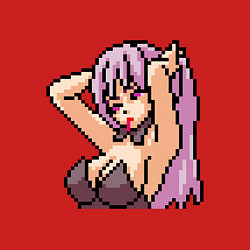 Свитшот хлопковый мужской Pixel art anime, цвет: красный — фото 2