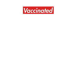 Свитшот хлопковый мужской Vaccinated, цвет: белый — фото 2