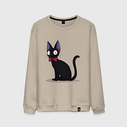 Свитшот хлопковый мужской Кот студии Гибли, цвет: миндальный