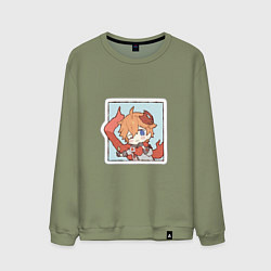 Свитшот хлопковый мужской Тарталья, цвет: авокадо