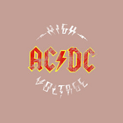 Свитшот хлопковый мужской AC DC HIGH VOLTAGE, цвет: пыльно-розовый — фото 2