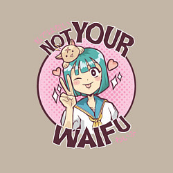 Свитшот хлопковый мужской Anime Not Your Waifu, цвет: миндальный — фото 2