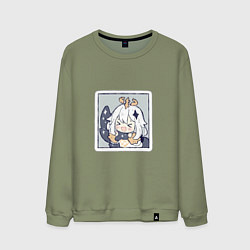 Свитшот хлопковый мужской Паймон, цвет: авокадо