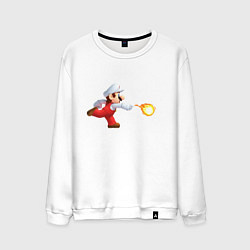 Свитшот хлопковый мужской Mario, цвет: белый