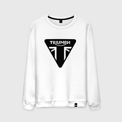 Свитшот хлопковый мужской Triumph Мото Лого Z, цвет: белый