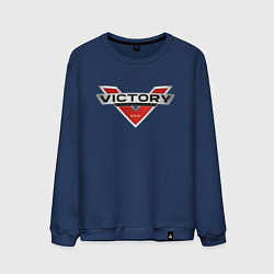 Свитшот хлопковый мужской Victory USA Мото Лого Z, цвет: тёмно-синий