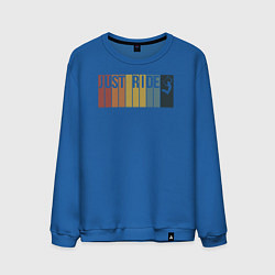 Свитшот хлопковый мужской Трюковый самокат JUST RIDE, цвет: синий