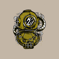 Свитшот хлопковый мужской Steampunk Old school diver, цвет: миндальный — фото 2