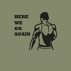 Свитшот хлопковый мужской HERE WE GO AGAIN, цвет: авокадо — фото 2