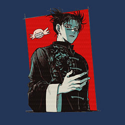 Свитшот хлопковый мужской Чосо Магическая Битва Арт 03, цвет: тёмно-синий — фото 2